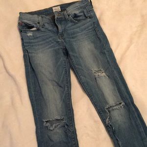 HUDSON • Distressed Skinny Jeans